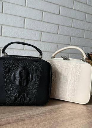 Женская мини сумочка клатч рептилия черная, маленькая каркасная сумка под рептилию _ttar