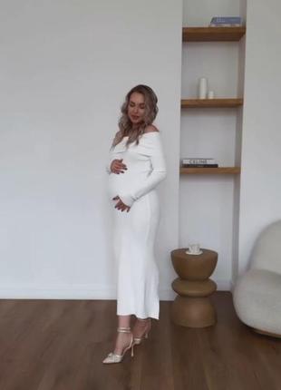 Сукня максі в рубчик, підійде для вагітних, на фотосесію