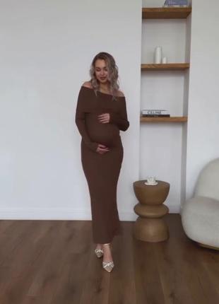 Сукня максі в рубчик, підійде для вагітних, на фотосесію
