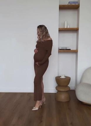 Сукня максі в рубчик, підійде для вагітних, на фотосесію