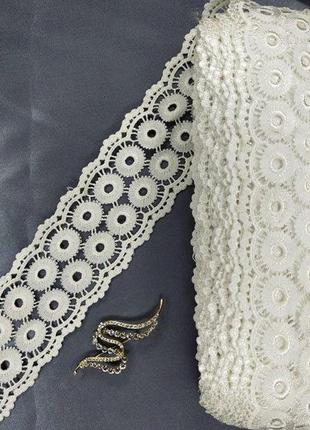 Кружево макраме sindtex 6,5см (13м) цвет - айвори (17-hl0301-1)