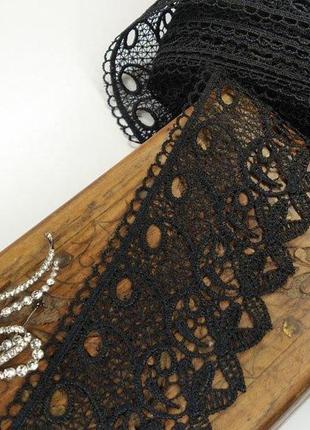 (1 метр) кружево макраме sindtex 8см цвет - черный (03м-y12460-3)