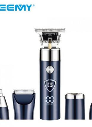 Триммер аккумуляторный многофункциональный geemy gm-8012 4в1 с бритвой 5w