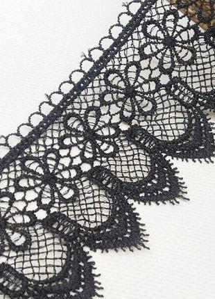 (1 м) кружево макраме sindtex 7см (13м) цвет - черный (м729-64-039)
