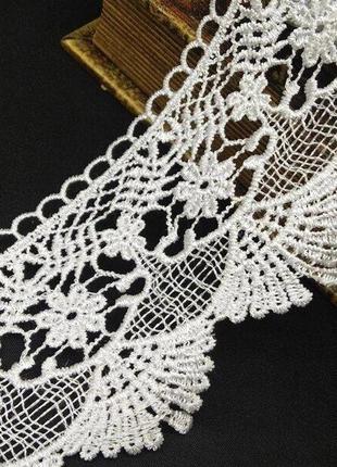 (1м) кружево макраме sindtex 8,5см цвет - белый (м729-74-001)