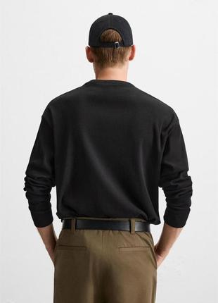 Кофта лонгслів zara 6462/315 black xl 4