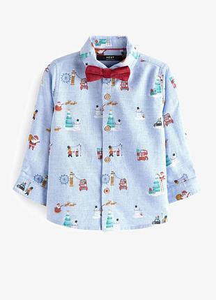 Детская новогодняя рубашка next