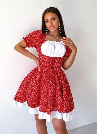 Жіноча літня сукня сарафан 5/05/0073 плаття вільного крою міні софт (42-44, 46-48  розмір)10 фото