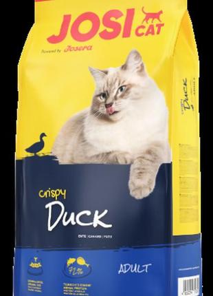 Josicat crispy duck (йозикет криспи дак) сухой корм с уткой для взрослых кошек с умеренной активностью