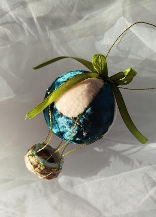 Новогодние украшения 🎄 елочные бархатные игрушки воздушный шар