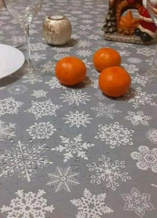 Турецькі новорічні скатертини з тефлоновим покриттям, водо і жиро відштовхувальні,...