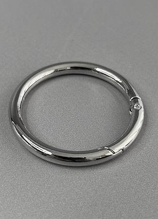 Карабин-кольцо для сумки 38 мм, никель - 4,5 см