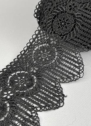 (55-727-37-002) кружево макраме 10 см - черный