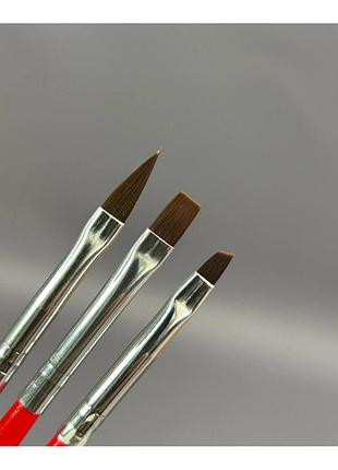 Набір пензлів для нарощування нігтів (3шт)