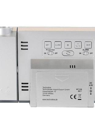 Годинник проєкційний technoline wt538 silver/anthracite (wt538) d_1350 ttar4 фото