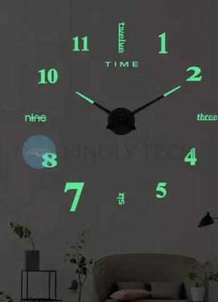 Большие настенные часы horloge 3d diy кварц 70 см4 фото