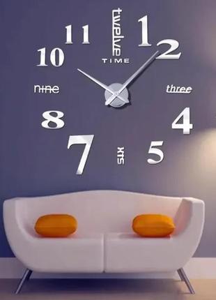 Большие настенные часы horloge 3d diy кварц 70 см1 фото