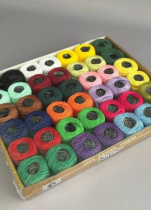Набор ниток ирис, для вязания и вышивки 42 шт хлопок