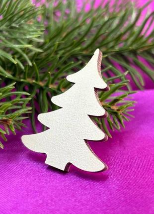 Дерев'яний декор новорічний "ялинка" 4 см
