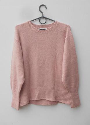Пудровый мягенький свитер с добавлением шерсти h&m