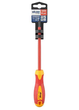 Викрутка molder шліцева діелектрична vde 1000в, sl5.5x125mm