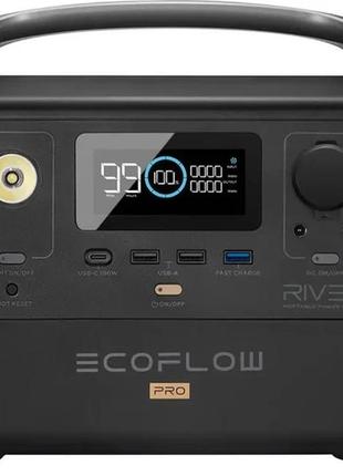 Портативная зарядная станция ecoflow river pro (720 wh), электростанция для дома