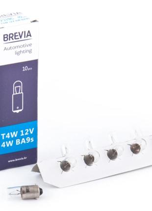 Лампа накаливания brevia t4w 12v 4w ba9s cp, 10шт