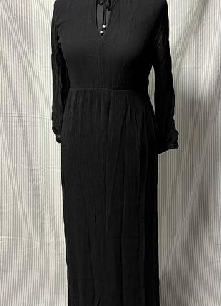 Жіноча чорна максі сукня жатка massimo dutti
