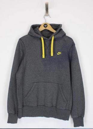 Брендовый балахон nike, худи на флисе nike, теплая толстовка с капюшоном l-xl