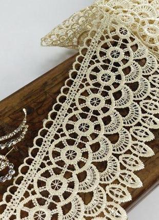 (1 метр) кружево макраме sindtex 8,5см цвет - молочный (15м-sf-3105-2)
