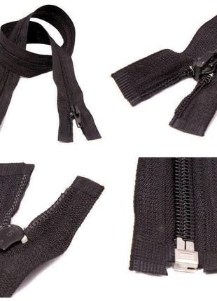 80см-черная спиральная молния для одежды тип 5