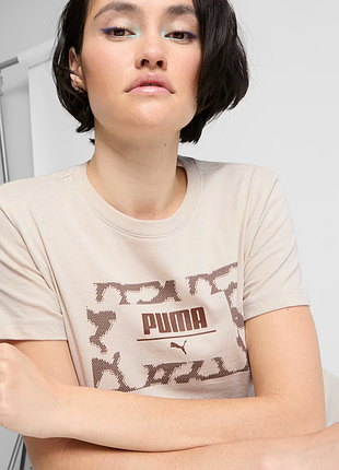 Жіноча футболка puma cheetah box logo tee нова оригінал з сша