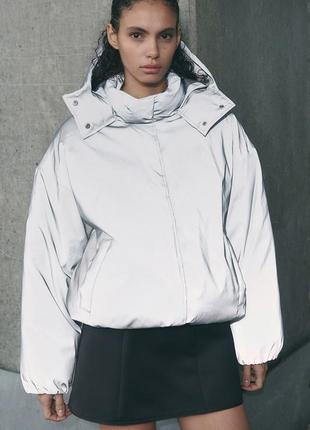 Світловідбиваюча куртка пуфер хм hm h&m світловідбиваючий
