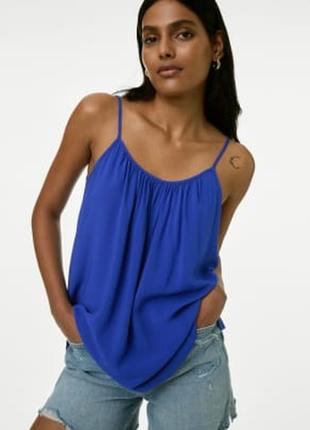 Стильная синяя майка блуза papaya