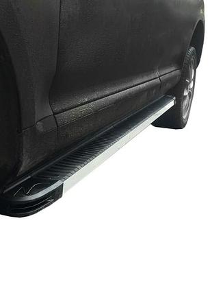 Боковые пороги maya v1 (2 шт., алюминий) для volkswagen touareg 2002-2010 гг