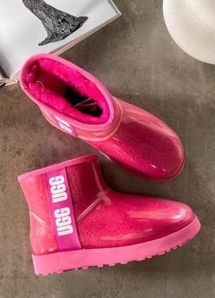 Угги угги угги ugg classic mini clear crimson premium7 фото