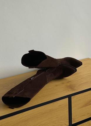 Высокие казаки из натуральной замши