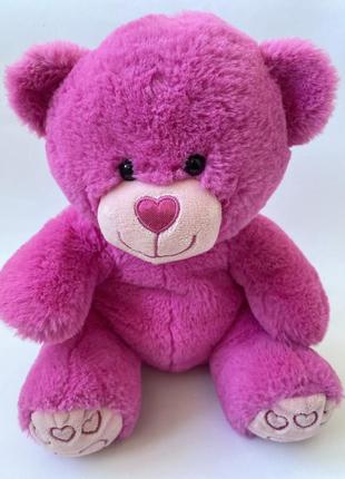 М'яка іграшка великий плюшевий ведмедик рожевий ведмідь ведмежа 28 см