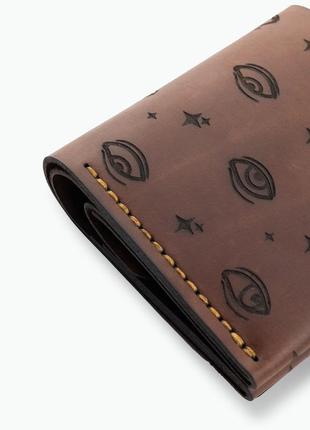 Шкіряний гаманець anchor stuff square eye - коричневий