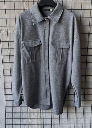 Рубашка серая кашемир трикотаж