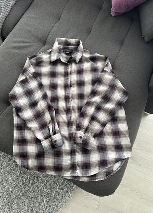Рубашка в клетку рубашка primark s m оверсайз