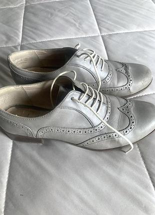 Туфлі оксфорди жіночі сірі clarks англія р. 38, натуральна шкіра