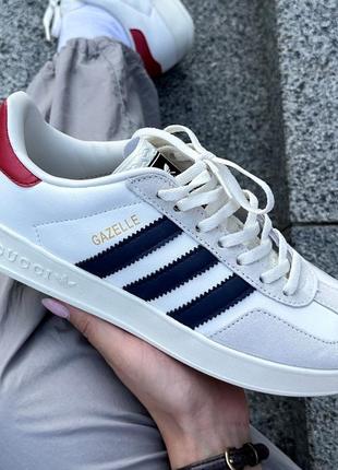 Adidas gazelle x gucci white/blue/red 40