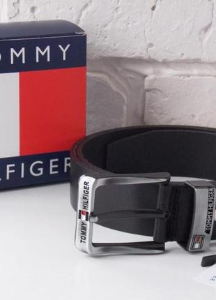 Мужской кожаный ремень для джинс tommy hilfiger