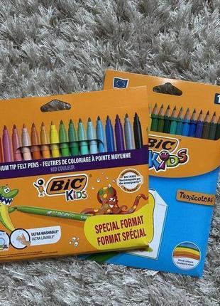 Набір bic кольорові олівці та фломастери