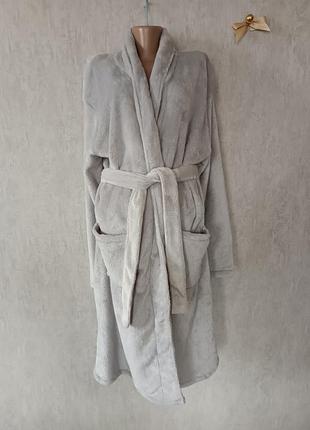 Мягкий уютный флисовый халат р.l-xl