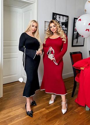 Бордова ангорова сукня міді / сукня бургунді5 фото