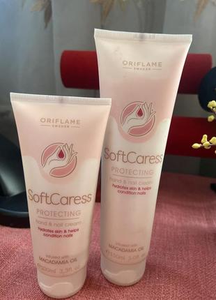 Захисний крем для рук soft caress oriflame