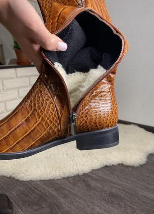 Кожаные эксклюзивные сапоги