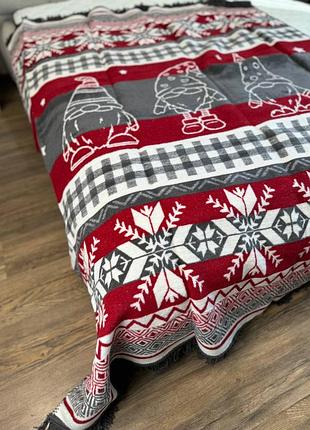 Пледы двухсторонние акрил, мустанг